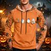 Men's Casual Printed Loose Fit Hoodie with Pocket and Drawstring for Everyday Wear