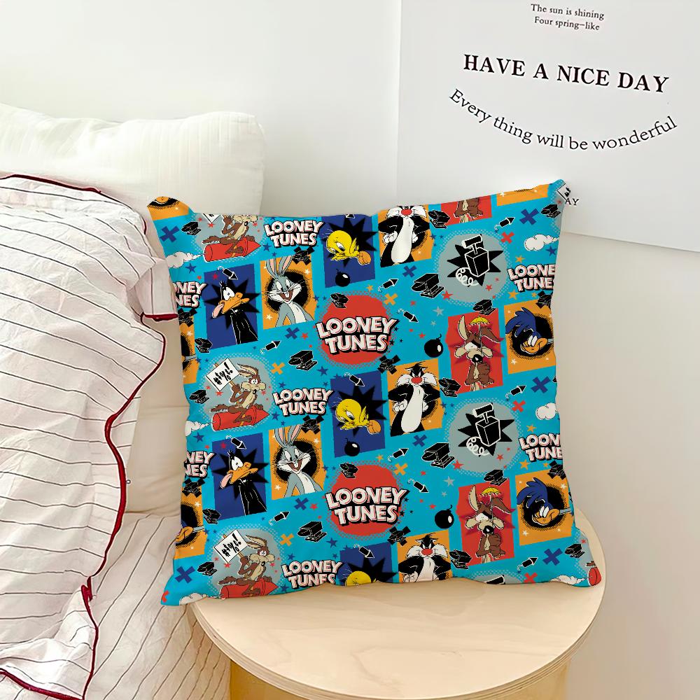 cushion Anime cover Living Cute B-Bugs Room Headboard Bedroom Office Cushion Cushion Cartoon Sofa Nap Time B-Bunny Pillow Case