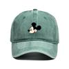 Retro Washed Mickey Mouse Print Baseball Cap Men Women Vintage Kpop Snapback Cap Adjustable Breathable Trucker Hat Sunscreen Hat