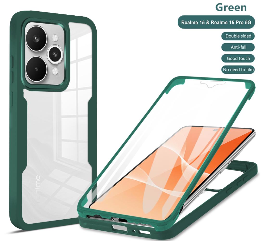 

Прозрачный чехол 360 на весь корпус спереди+сзади для OPPO Realme 15 Pro Realme15 5G Пленка на экран Противоударная задняя крышка Realme 15 Pro 5G