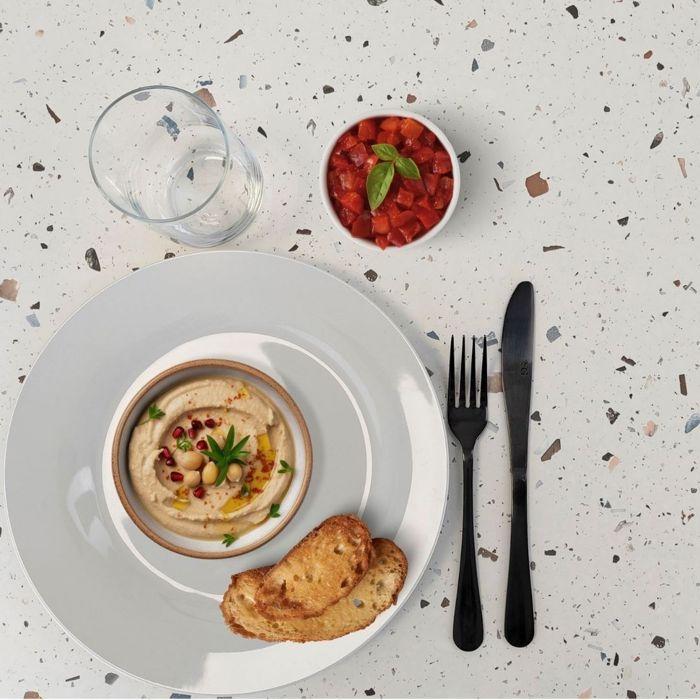 Table - Bazila - 70 x 70 cm - Blanc - Design Contemporain - Montage facile