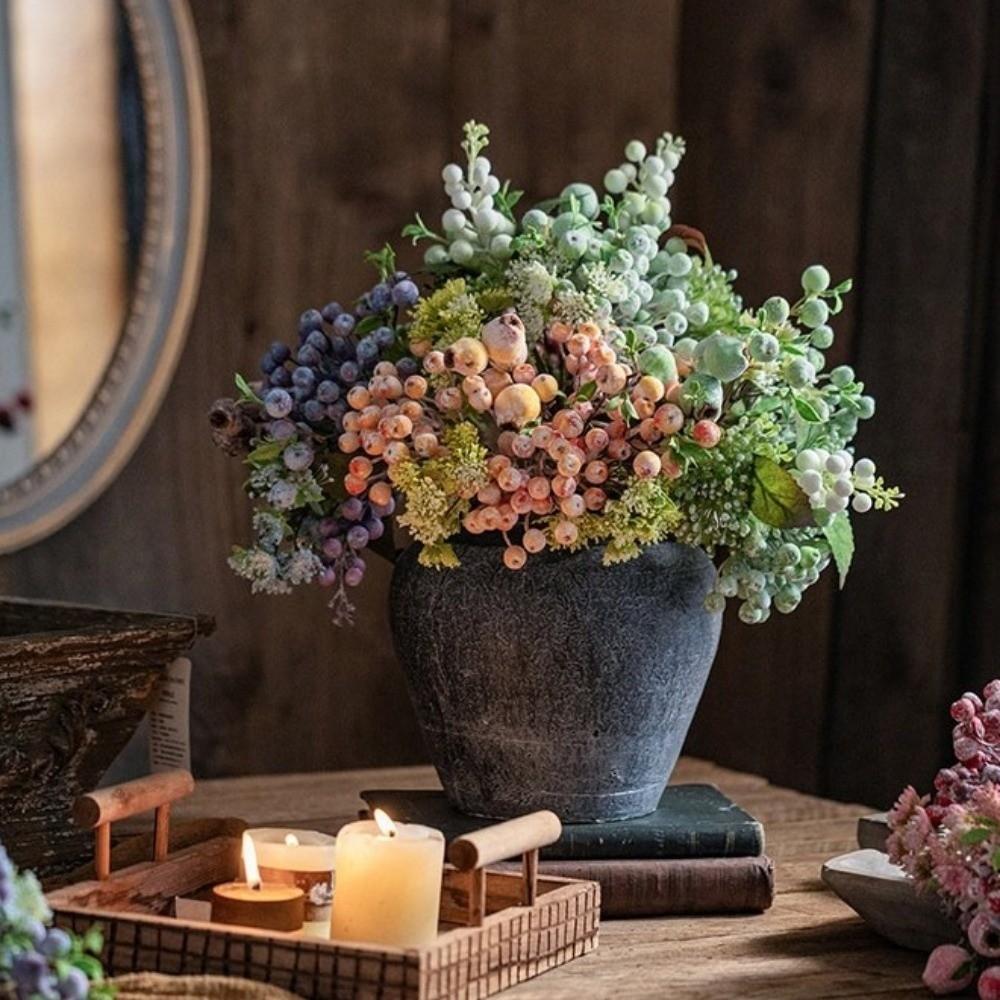 Frost Finis Simulation Blueberry Branch Realistic Blueberry Fruits Bouquet Photo Props