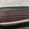 Used Intrecciato round zip long wallet brown