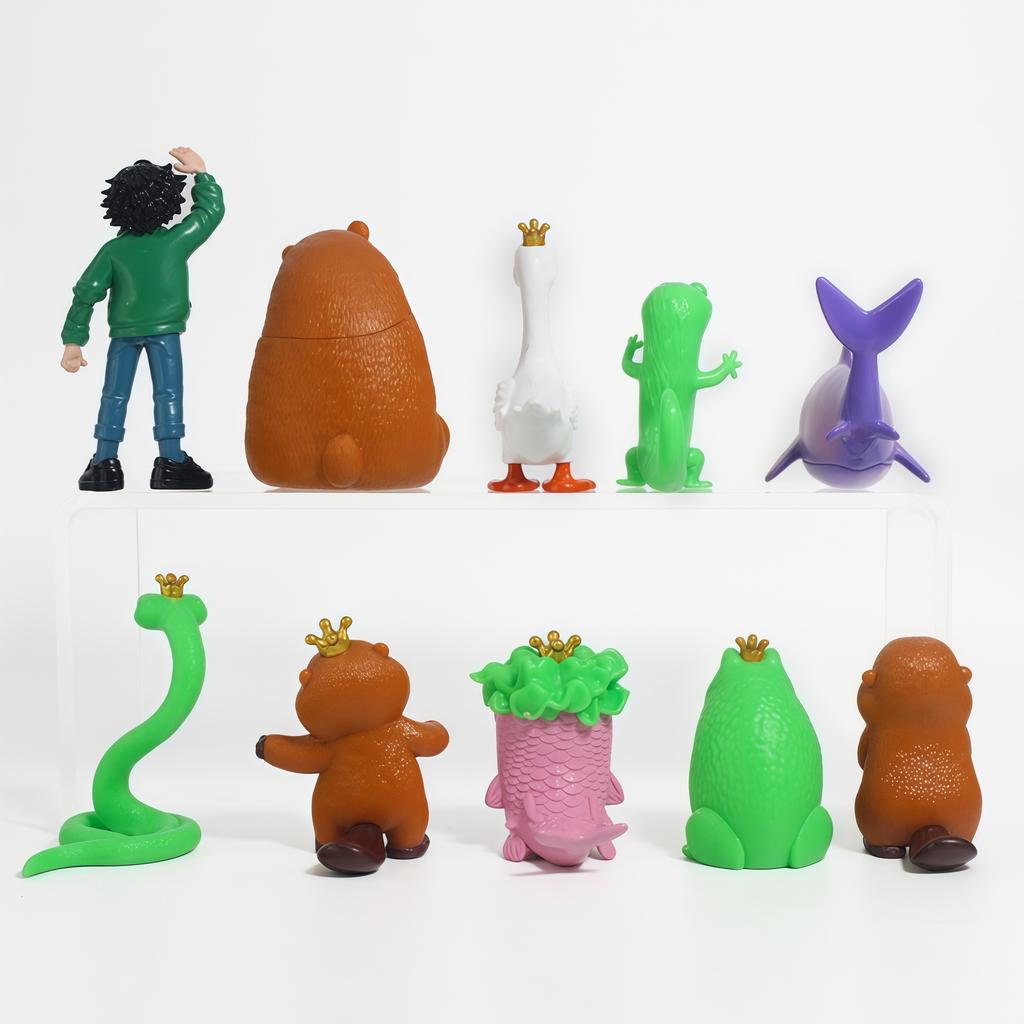 10 Stück/Set Filme Hoppers Actionfigur Spielzeug PVC Modell Eidechsenpuppe Schreibtischornament Für Fans Geschenk