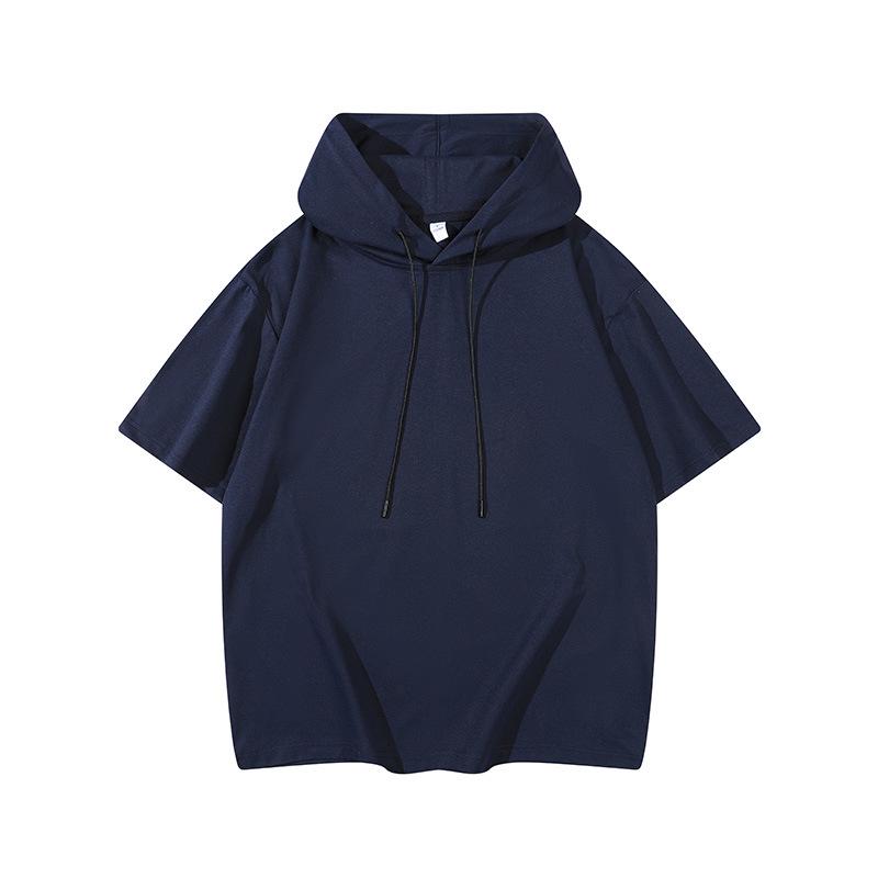 Men's Summer Quick-Drying Short-Sleeve Hooded Sports Top