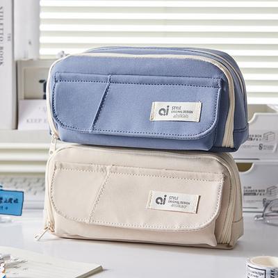 Large Capacity Stationery Pouch Zipper Pen Case Fashion Stationery Holder Bag  Kids