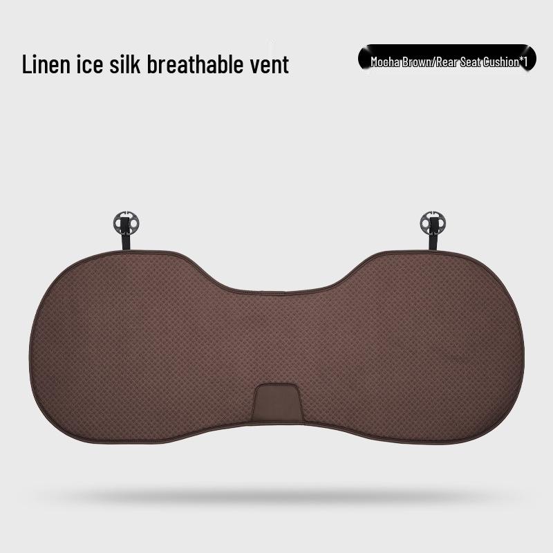 Breathable Non-Slip Ice Silk Car Seat Cushion Summer Cool 3-Piece Set