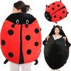 Cute Warm Sleeping Wearable Pillow Plush Removable Oversized Ladybug Pillow Giant for Children and Adults Release Stress