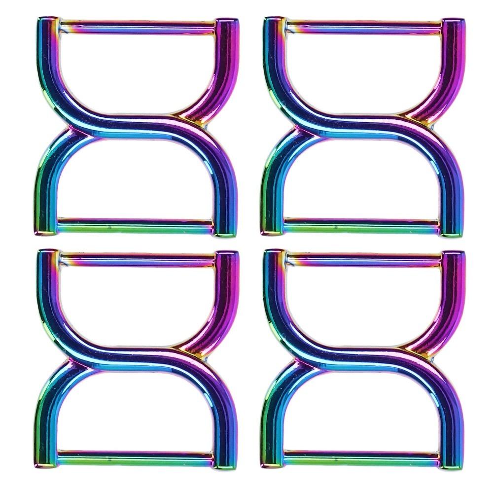 

4PCS Iron Double D Rings Durable Strong 25mm D Rings Decorative Buckle Leather Buckle D Rings for Purse Craft Projects