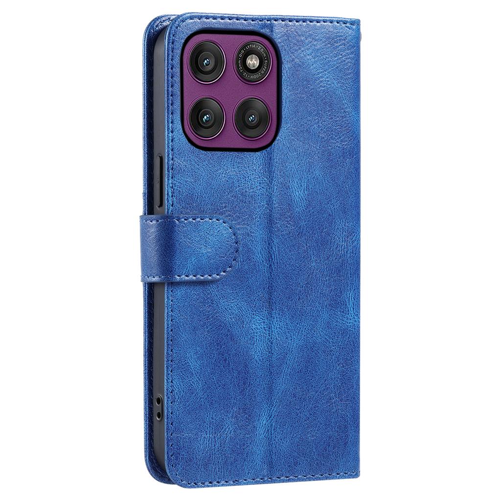 Etui dla Motorola Edge 60 Pro 5G z 6 przegródkami na karty, ze skóry PU, odporne na upadki, pokrowiec na telefon z paskiem na nadgarstek