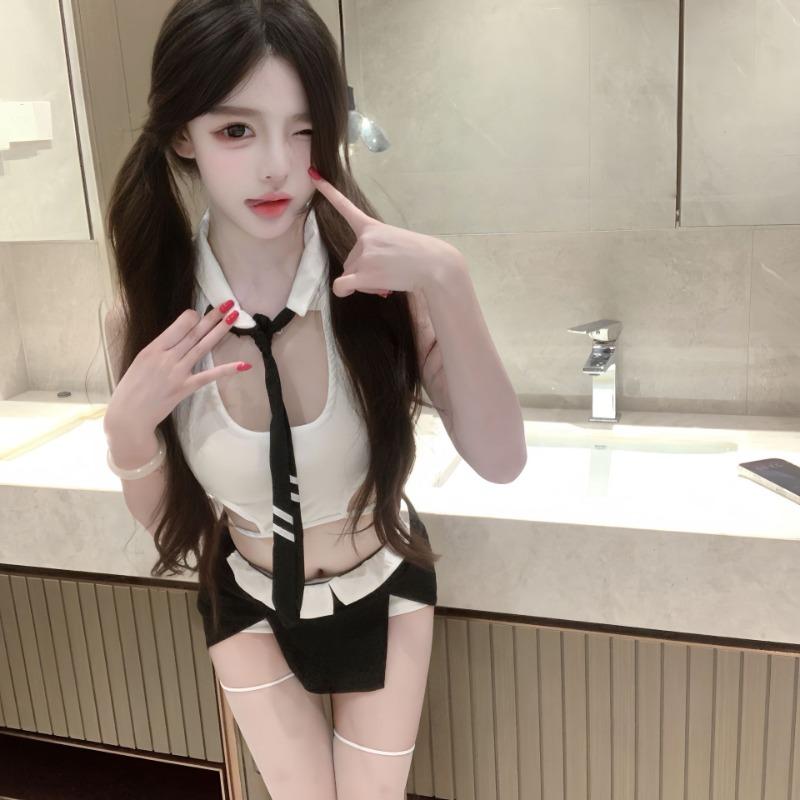 Sex Underwear New Spice Girl Neck Suspender Top Sexy Nightclub Hip Skirt Cute Pure Passion Pure Lust