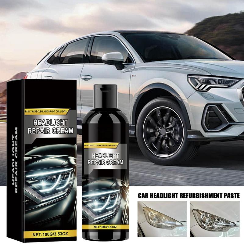 Car Headlight Cleaner Auto Cleaner Refurbishment Paste Car Restoration Cream Automotive Care Accessories For Trucks RVs