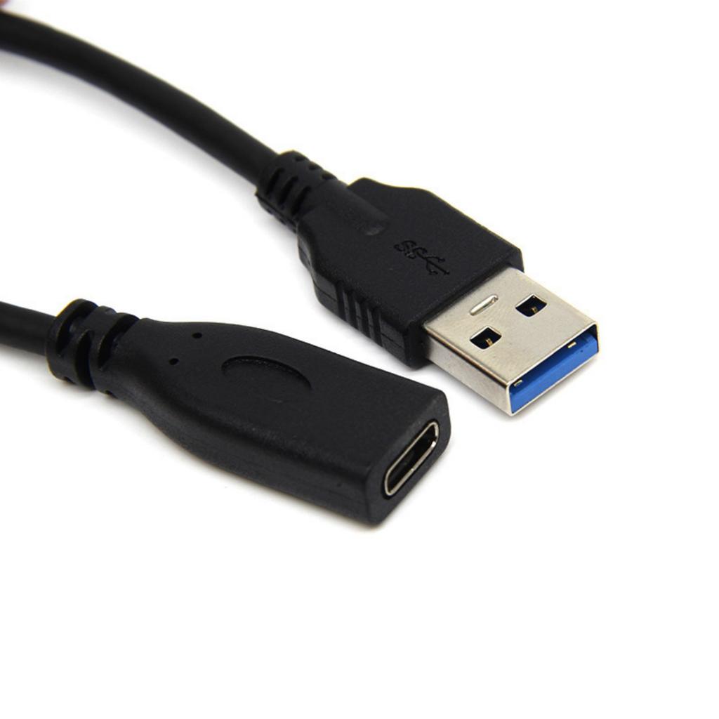 USB3.0 Male To Type C Female Adapters Cable Fast Charging Data Cord Compatible USB C to USB3.0 Connector Plastic Texture
