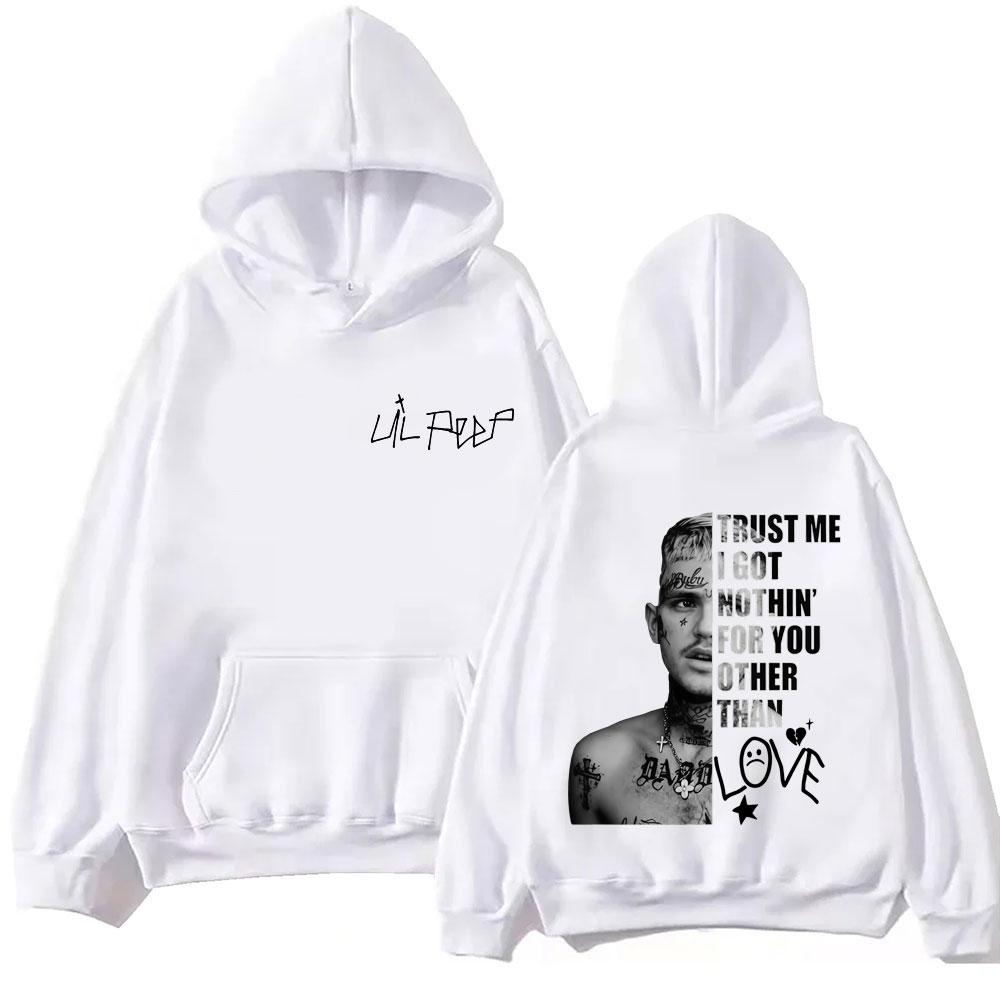 Rapper Lil Peep Merch Hoodies Men Women Clothing Hip Hop Vintage Pullovers Fashion Casual Oversized Hooded Sweatshirt Streetwear