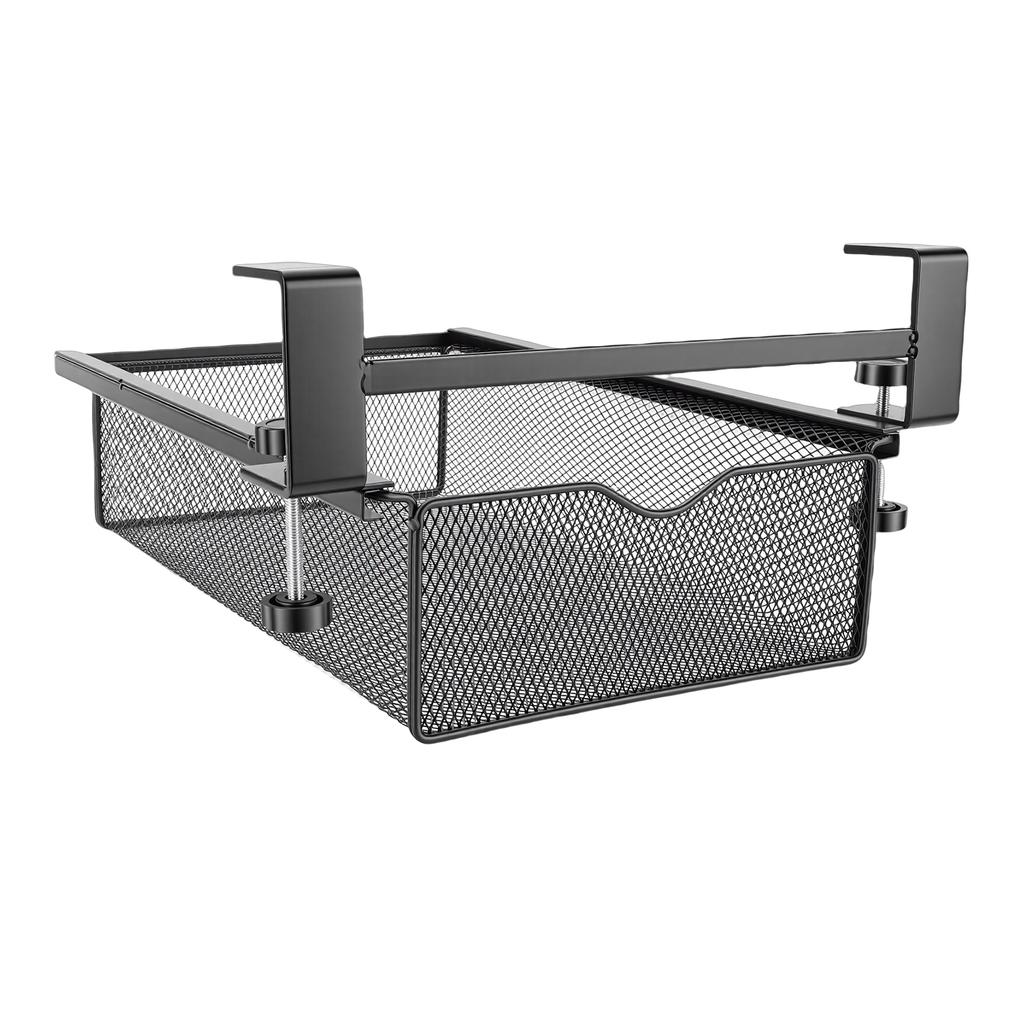 Under Desk Drawer Metal Slide Out Under Table Storage Tray for Classroom
