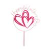 5PCS Acrylic Cake Topper Happy Valentine's Day Cupcake Topper for Wedding Party Cake Decorations Love Heart Dessert Decoration