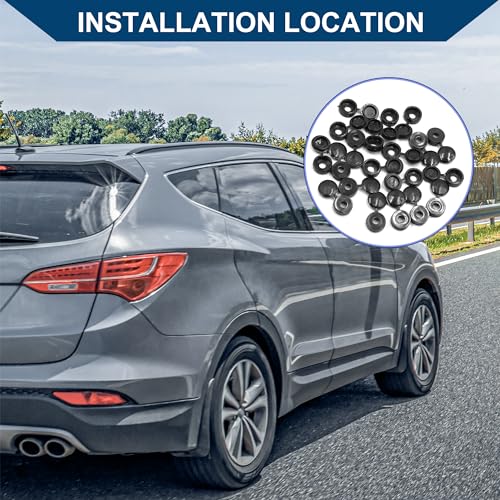 Hihaha Screw Cap Covers/For Car/Plastic 4mm/20pcs Black