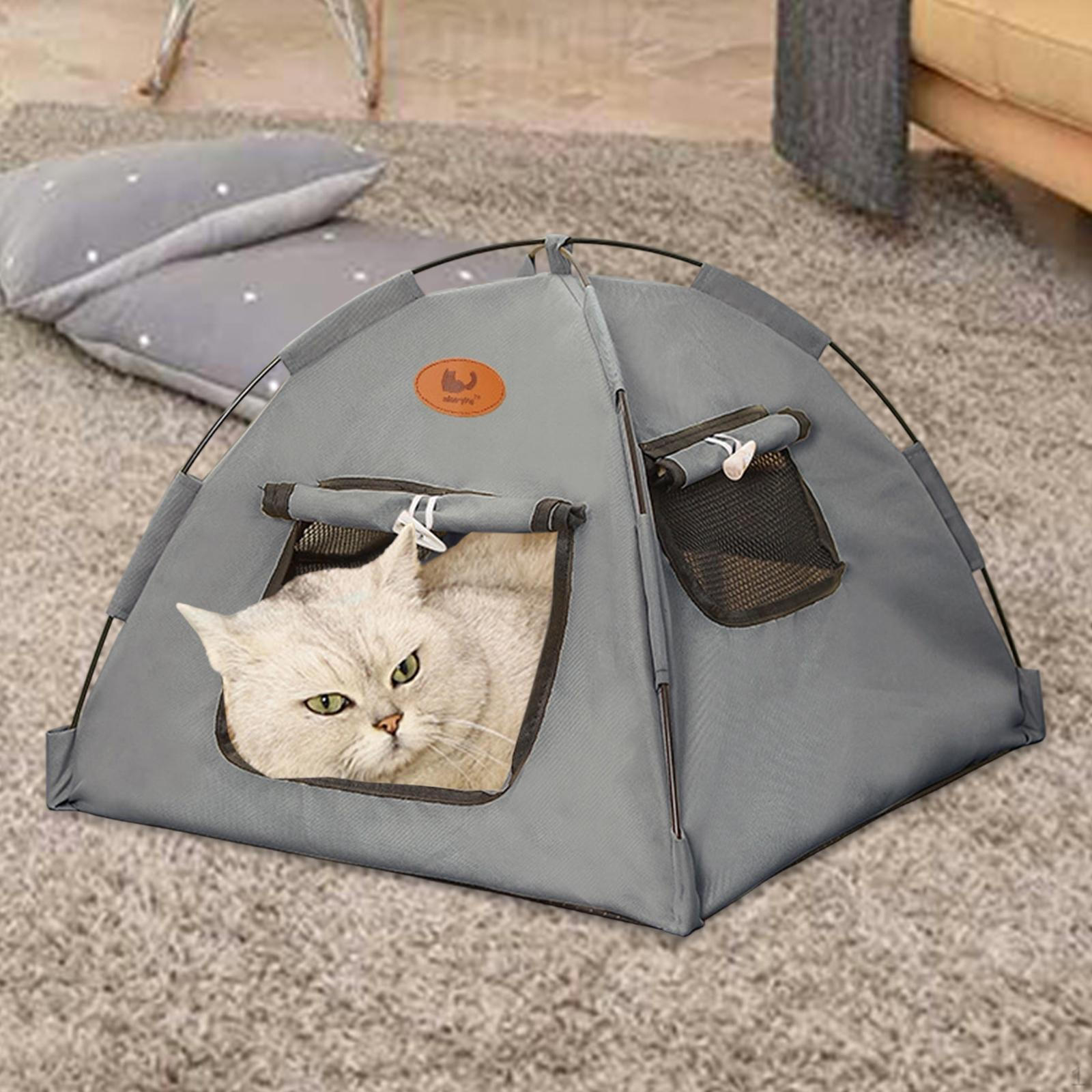 

Open Design Pet Tent Cat Tents House Aluminum Foil Lining Enclosed Sleeping Bed Breathable Four S