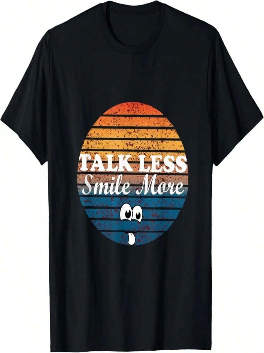 Vintage Graphic Tees Talk Less Smile More T-Shirt S разноцветный