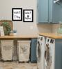 Inkdotpot 2 Piece Laundry Signs for Laundry Room Decor Wash Dry Fold Repeat Poster With Frame, Laundry Room Wall Art Signs Framed