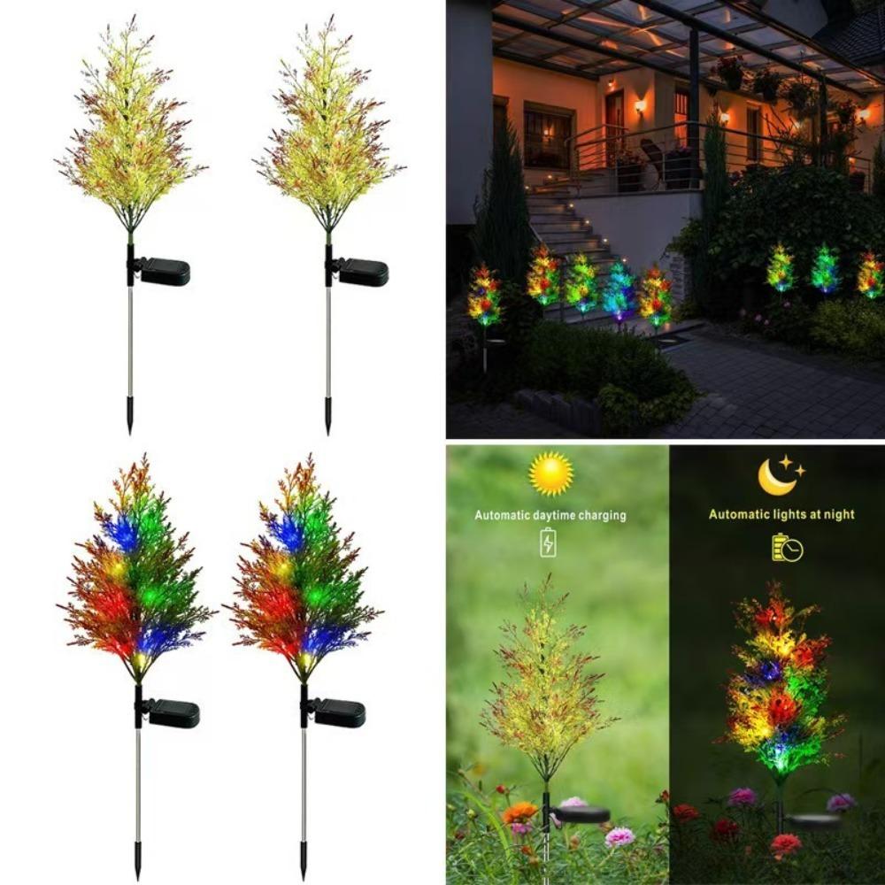 Colourful Solar Pine Tree Lights, Outdoor Solar Christmas Holiday Decoration Lawn Lights, Garden Access Landscape Lights