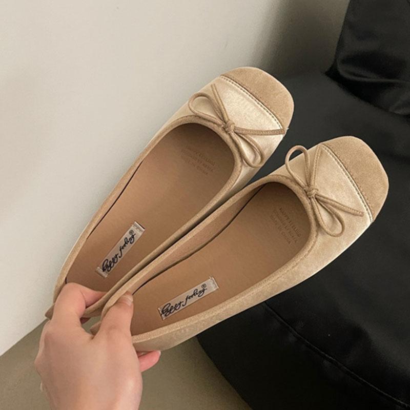 Měkké Dámské Hedvábné Mělké Dámské Baleríny S Botami Pantoflemi Kulatá Špička Obuv Nazouvací Dámské Baleríny Taneční Boty