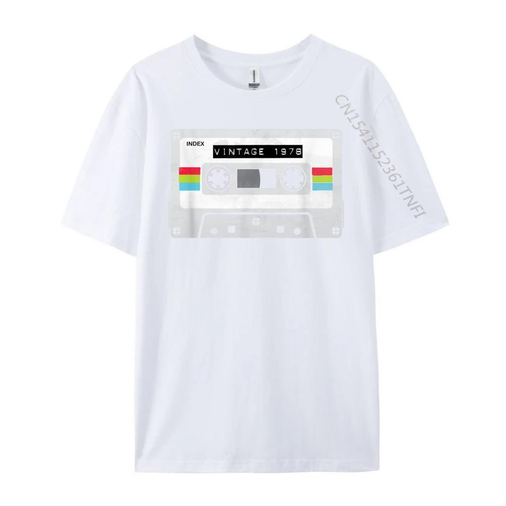 Vintage Cassette Tape 1978 Tshirt Woman Funny Shirts Men Fashionable and Trendy Meme TShirts Character