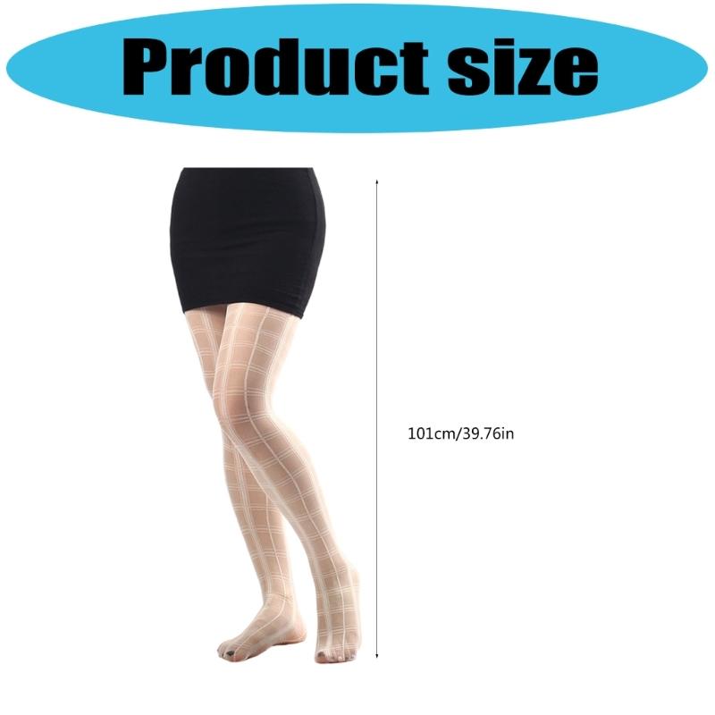 Breathable Checker Texture Pantyhose Women Hosiery High Elasticity Comfortable Stockings For Office Casual Wear