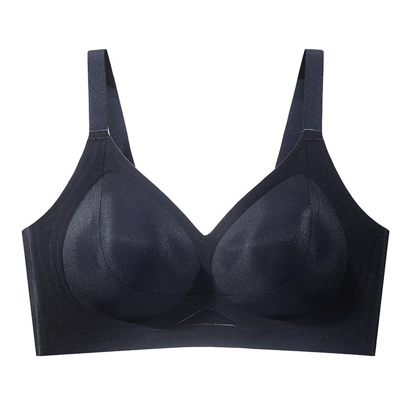 Underwear women's small breasts gather and close secondary breasts, anti-sagging jelly strip soft support, no steel ring bra new