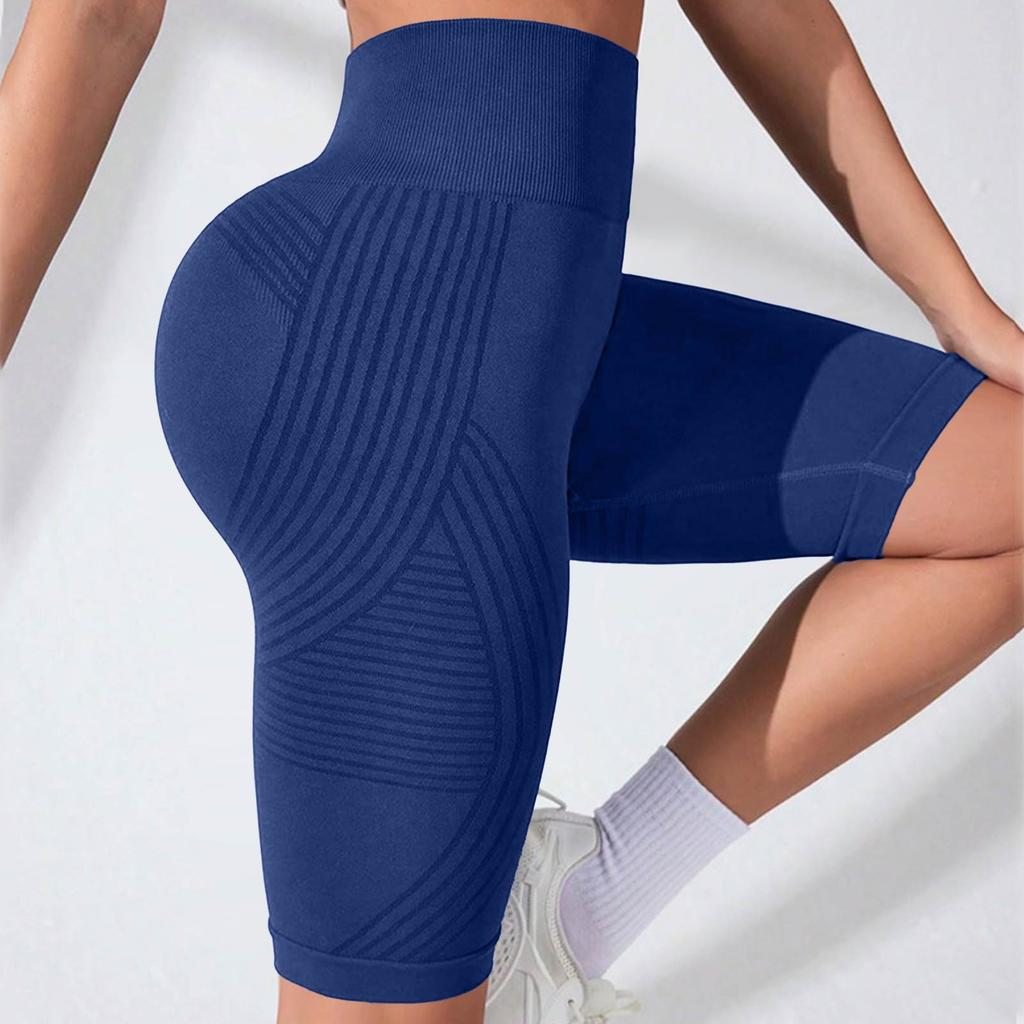 2PC Women's Casual Seamless Hip Lifting Fitness Pants With Tight Fit And High Waist, Seach Hip Yoga Pants