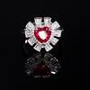 Love Red Corundum Ring Women's Talent European and American Style Light Luxury Versatile Talent Ring