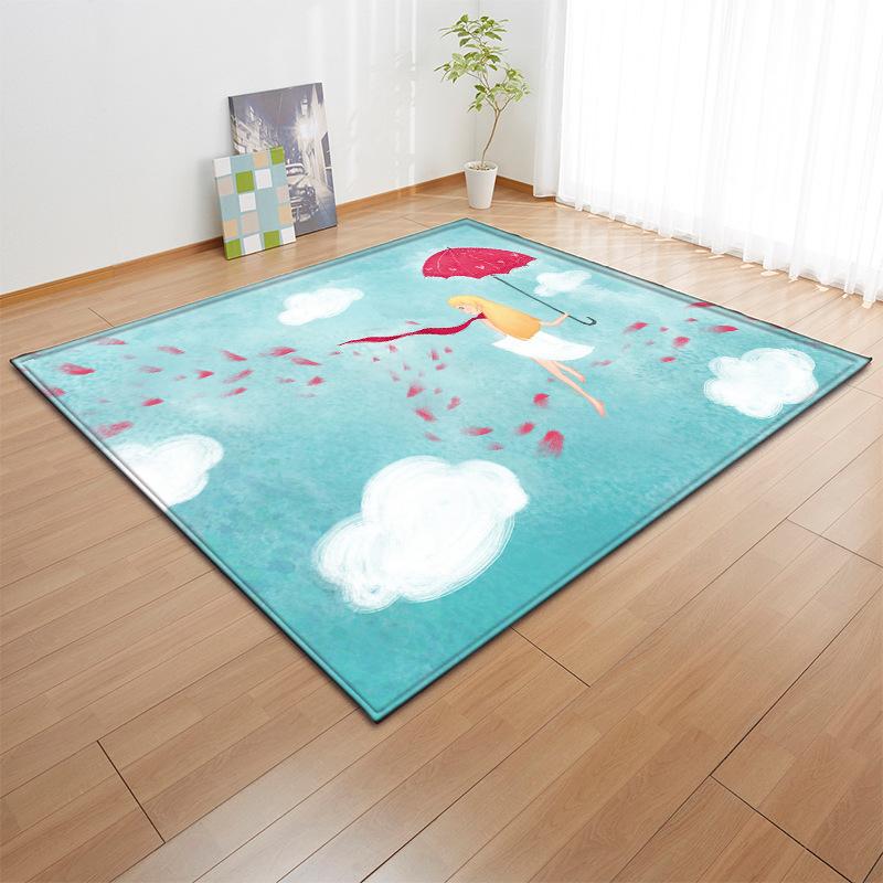 Small Fresh Painting Carpet Living Room Floor Mat