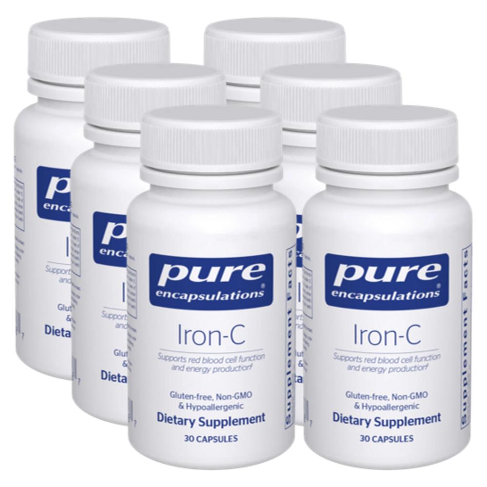 Pure Encapsulations Iron-C Iron Vitamin C 6 pcs 30 Tablets