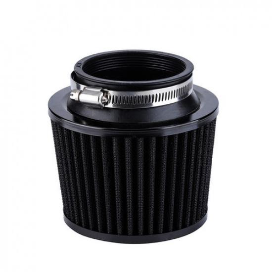 Black 65mm/2.5'' ID Air Filter & Rubber Adapter For Motorcycle Scooter Dirt Bike