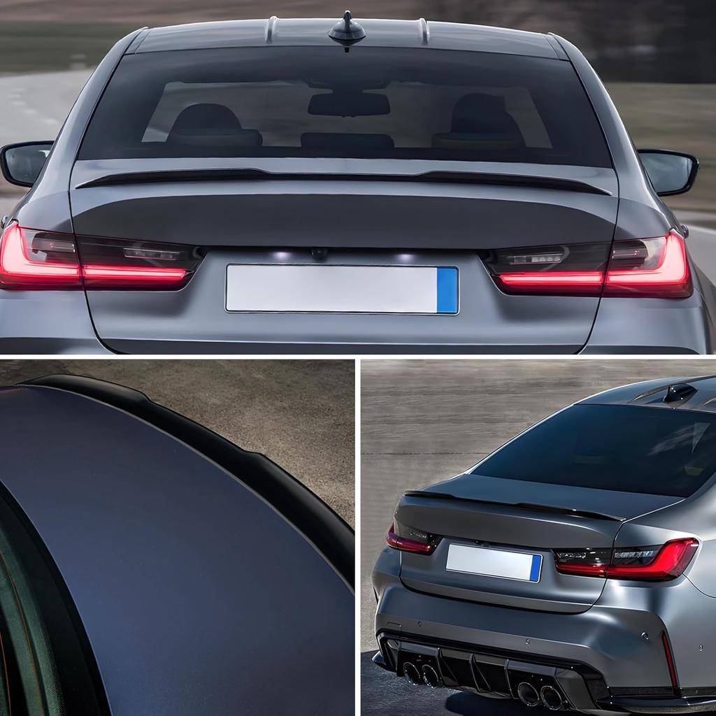 Rear Spoiler for 2019-2025 BMW G20 & G80 M3 330i 330e M340i, Gloss Black Car Trunk Wing, M3 Style Tail Deck Lip.