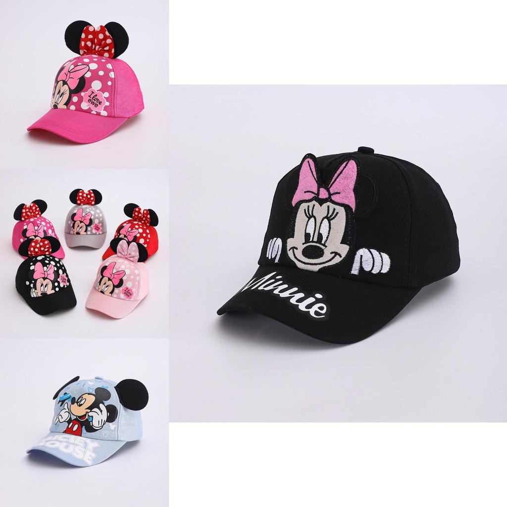 Cartoon Mickey Mouse Kids Baseball Cap With Breathable Polyester For Summer Outdoor Play
