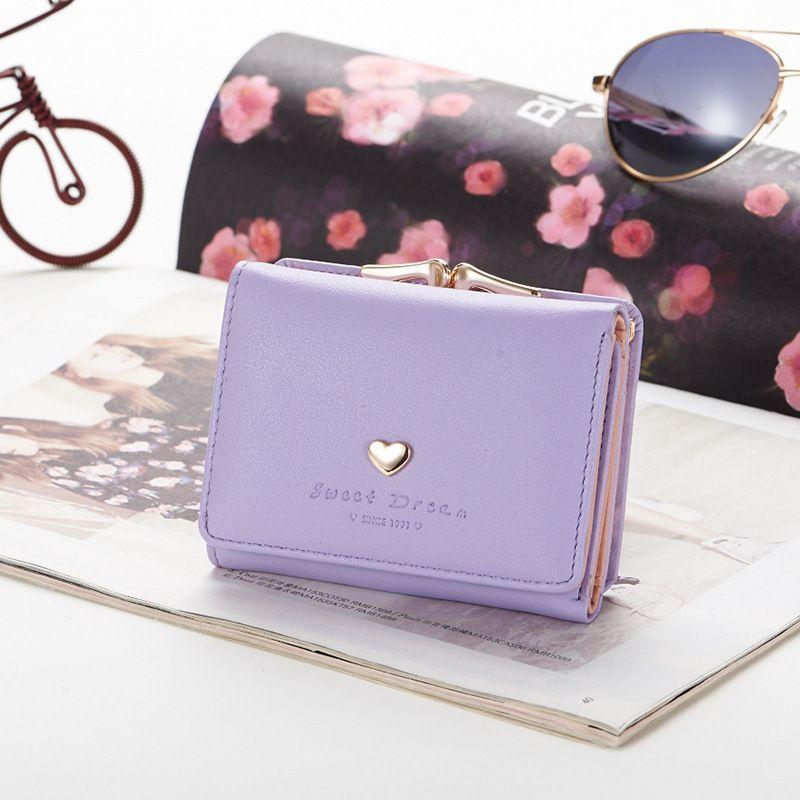 Small Women Wallet Loving Heart Short Women's Wallet Card Holder Girls Mini Woman Fashion Lady Coin Purse for Female Clutch Bag