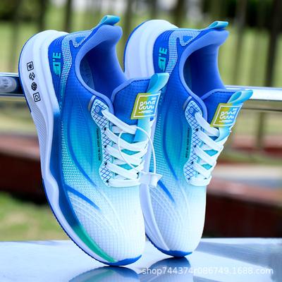 Carbon Plate. Running Shoes Spring and Autumn New Breathable Mesh Shoes Ultra-light Student Rebound Cushioning Casual Sports Shoes