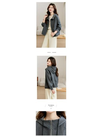 Spring Casual Niche Hooded Sweatshirt Jacket