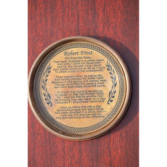 Brass Compass Robert Frost Poem , Christmas Present, Graduation Gift, Antique Gift for the Special One, Customized Poem Compass