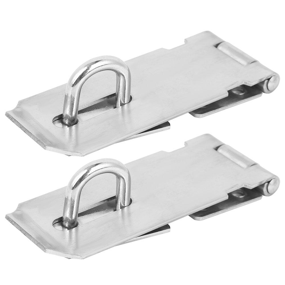 2PCS Padlock Hasp Stainless Steel Security Door Clasp Hasp Lock Latch Gate Bolt Lock for Furniture
