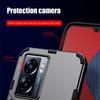 KEYSION Shockproof Armor Case for OPPO A77 5G A57 4G Silicone+PC Metal Ring Stand Phone Back Cover for Realme Q5i V23 5G