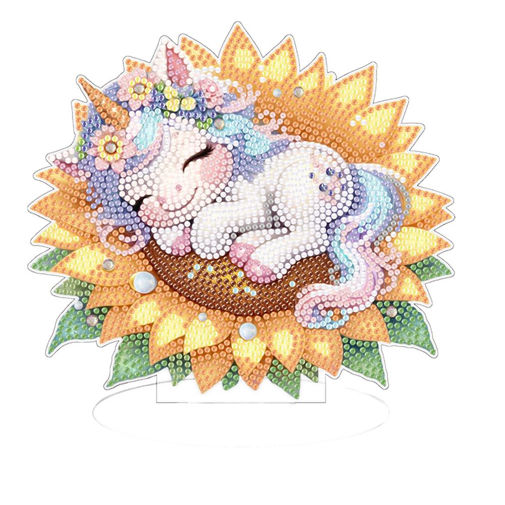 

Single-Side Table Top Diamond Painting Ornament Kits Snail Unicorn Dragon 5D DIY Diamond Art Tabletop Decorations for Home Decor