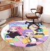 Tappeto Rotondo con Motivo KPop Demon Hunters, Tappetino da Interno/Esterno, per Picnic, Sala Giochi, Camera da Letto, Ufficio, Soggiorno, Tappeto Decorativo per la Casa, Regalo di Compleanno