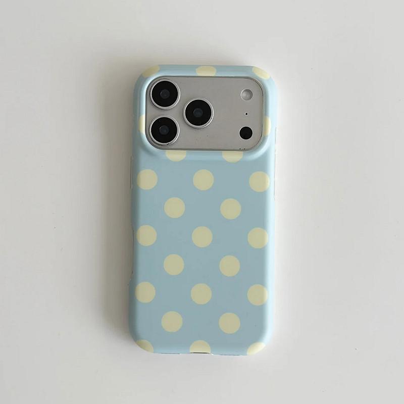 Korean Colorful Circular Dots Matte IMD TPU Back Cover For For Iphone 1 16 17 Pro Max Phone Case