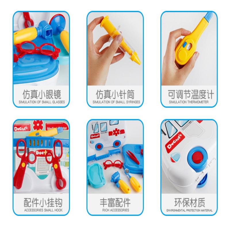 Kinderspielhaus Spielzeug Simulation Medizinischer Koffer Kleiner Arzt Kind Rollenspiel Weihnachtsgeschenke