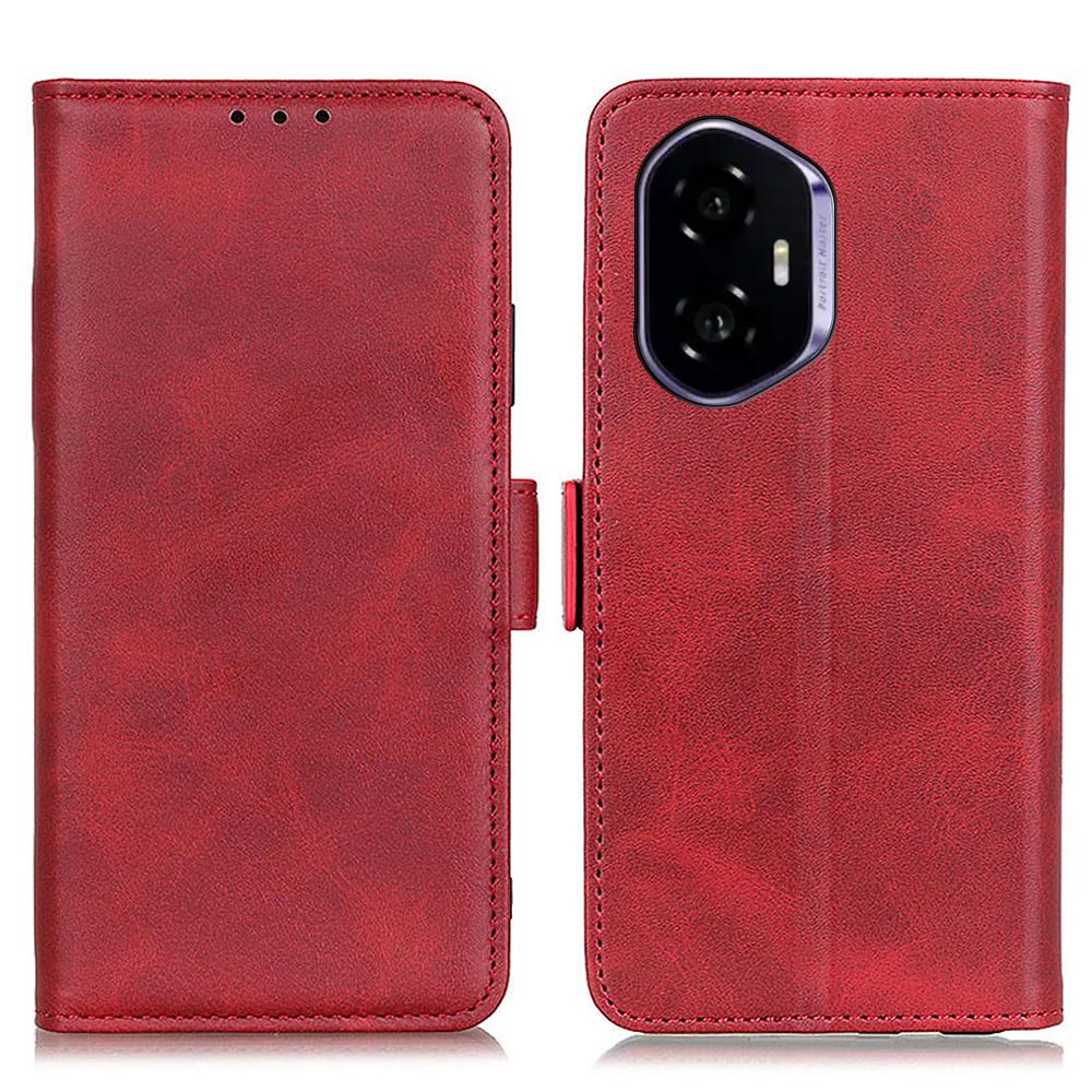 For Honor 400 Case Stand Cowhide Texture PU Leather Phone Cover