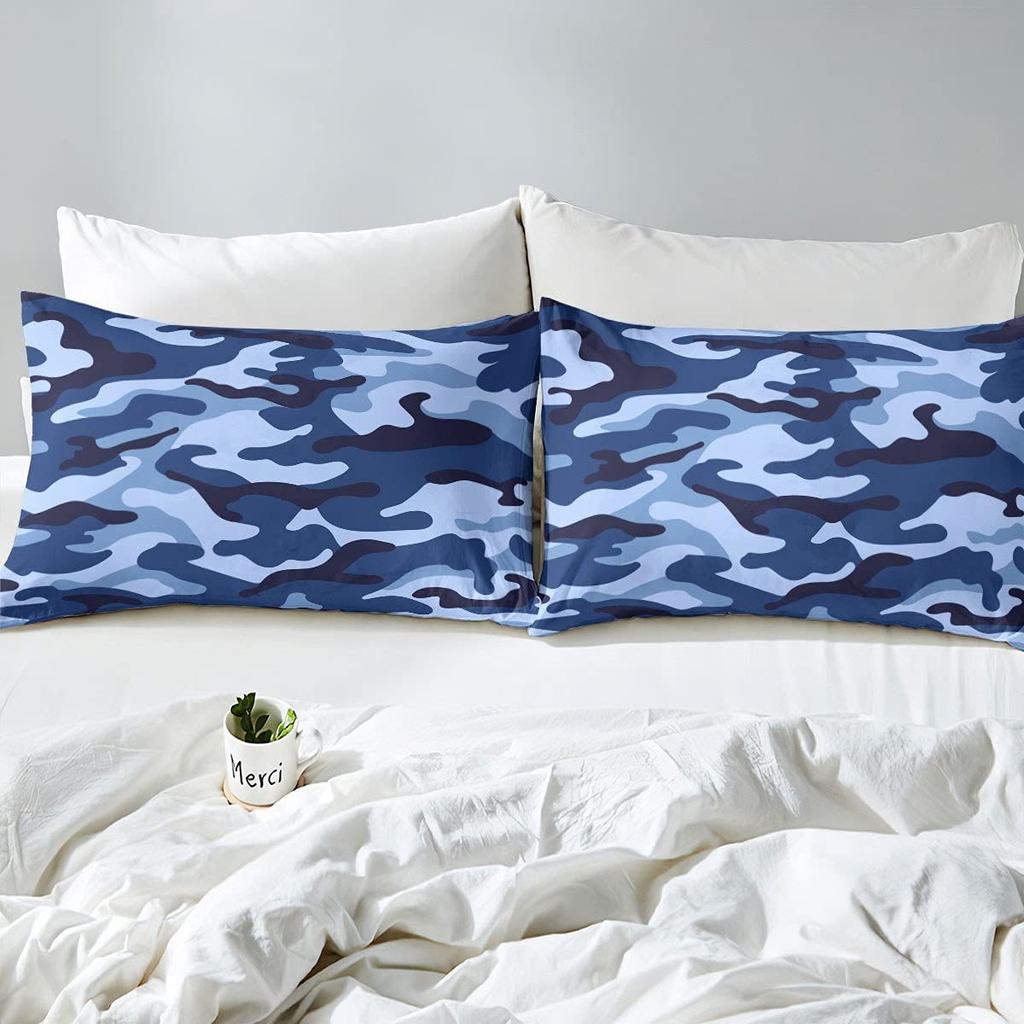 Camouflage Personalized Pattern Bed Hat Four-Piece Bedding Set Bedroom Dormitory Bedding Decoration