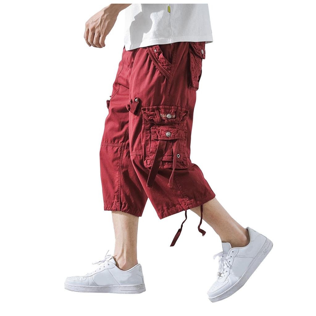 Men's Summer Multi-Pocket Cargo Shorts Men's Casual Fashion Loose Cargo Pants