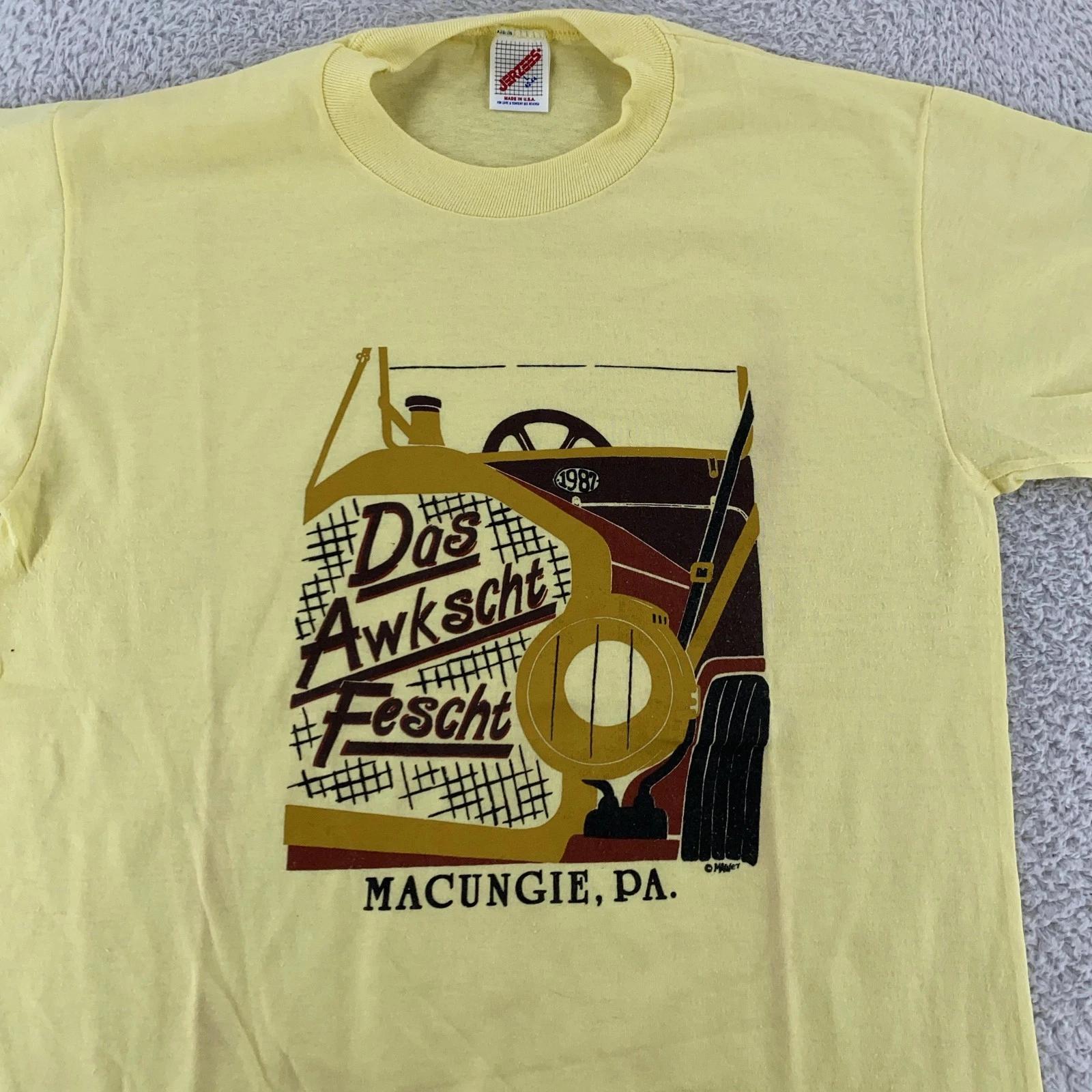 

Vintage Das Awkscht Fescht Shirt Medium Macungie PA Car Show 80s S